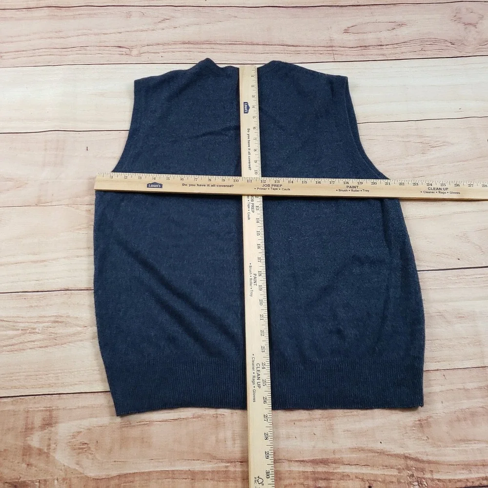 Geoffrey Beene Sweater‎ Vest Mens Large Blue Sleeveless Golf Preppy Knit Adult